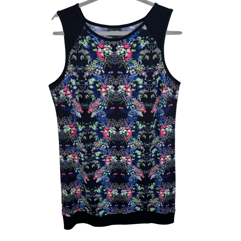 Nicole by Nicole Miller Womens Floral Print Sleeveless Mini Dress Light Large